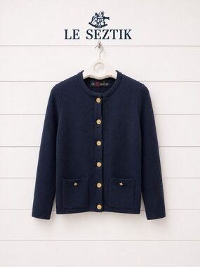 LE SEZTIK – NAVY BLUE CARDIGAN – SIZE S